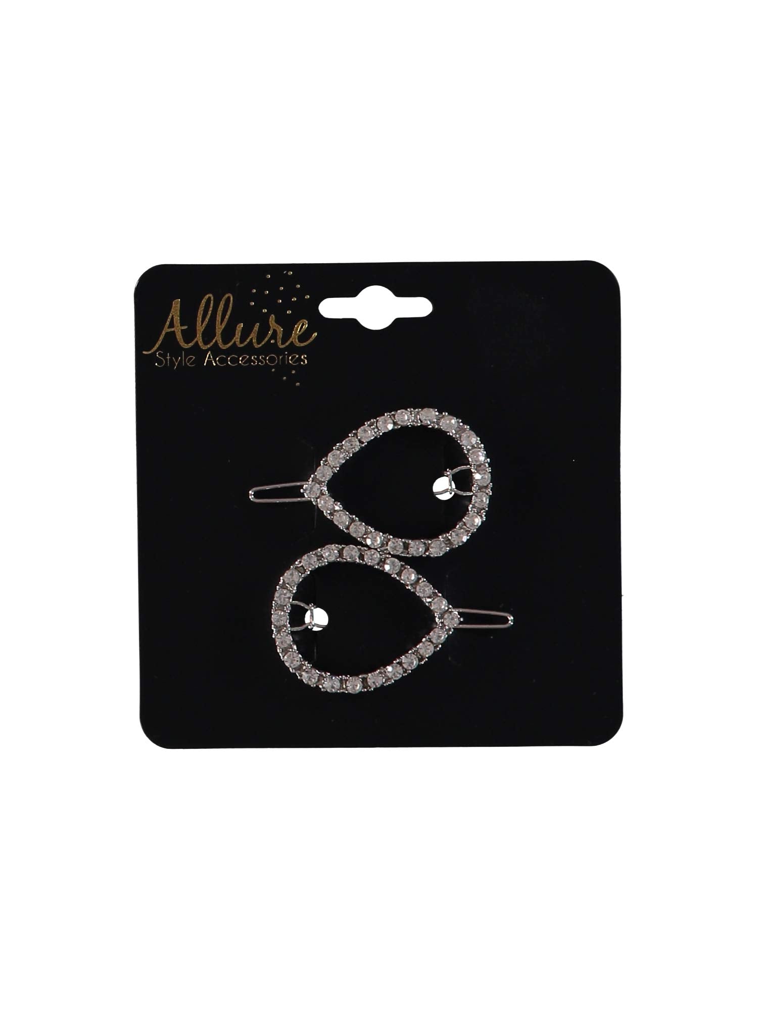 Allure Rhinestone Hair Salon Clips, 3-Pack