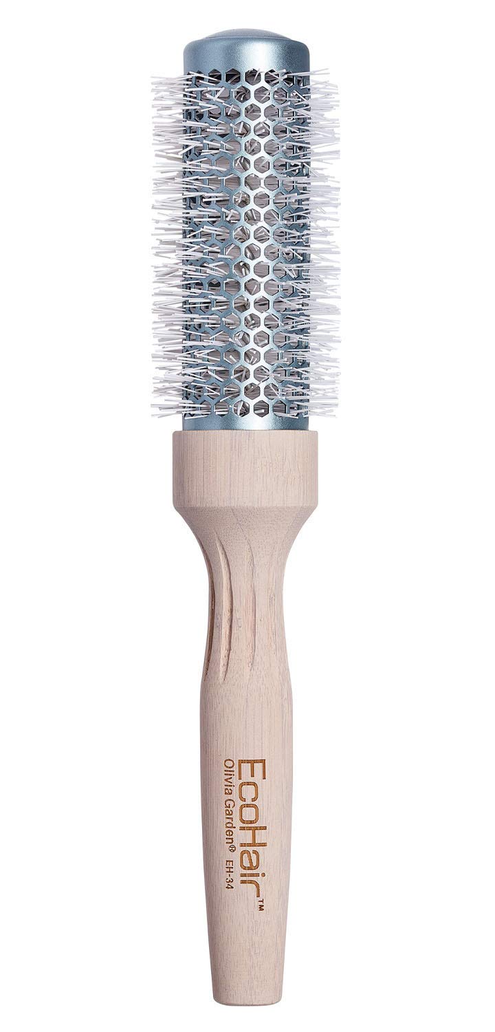 Olivia Garden EcoHair Thermal Round Bamboo Hair Brush, EH- 34, 1 1/4