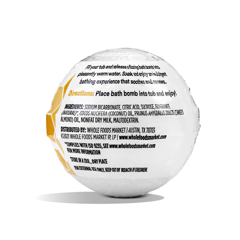365 by Whole Foods Market, Fizzing Bath Bomb, Milk & Honey, 2.8 Ounce