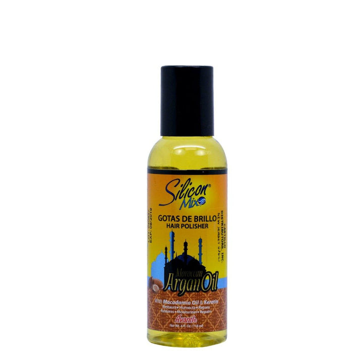 Silicon Mix Moroccan & Argan Oil Gotas De Brillo Hair Polisher 4oz / 118ml by Silicon Mix
