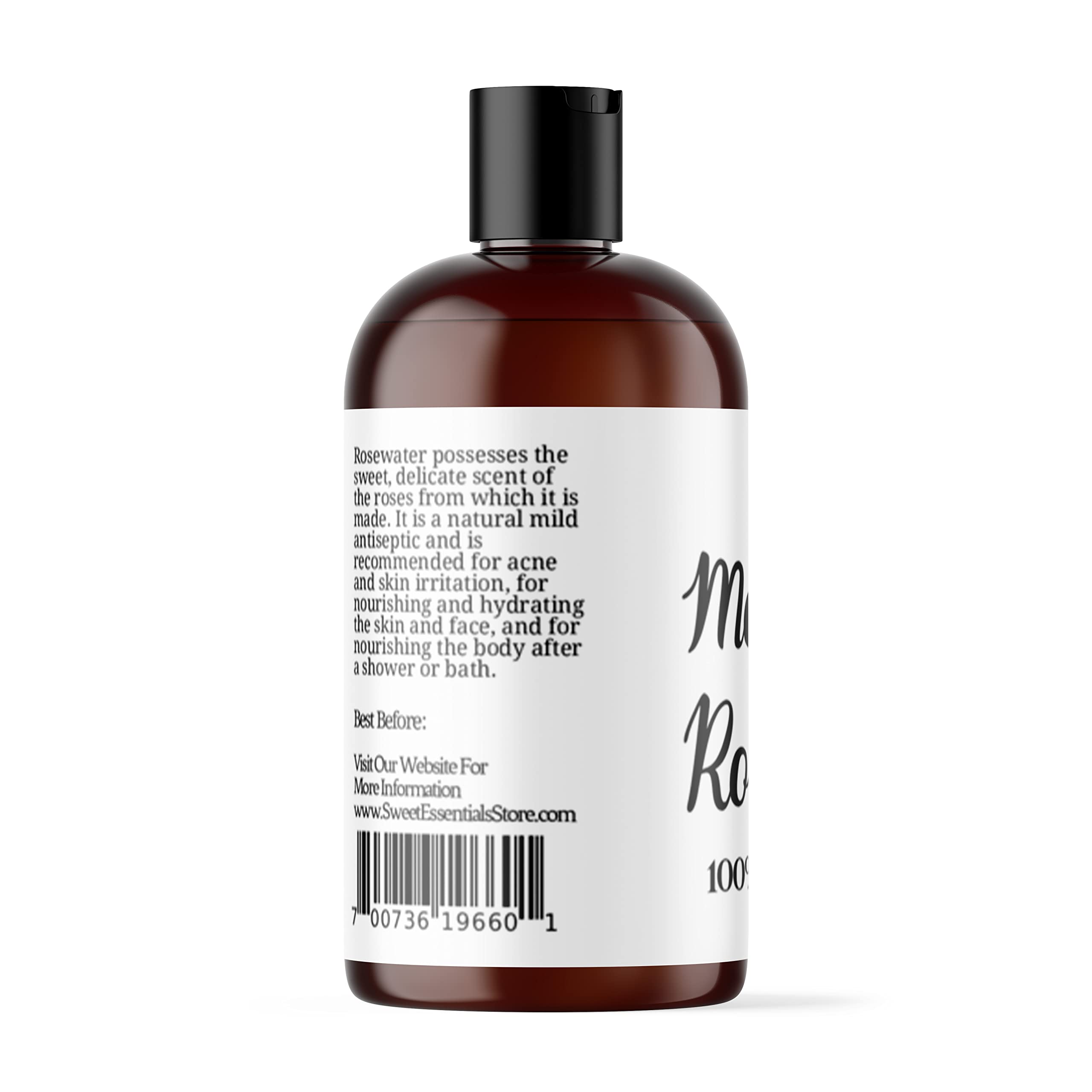 Sweet Essentials Pure Organic Moroccan Rose Water, 120ml | Imported From Morocco | (Also Edible) Rich In Vitamin A And C, It Is Packed With Natural Antioxidants And Anti Inflammatory Qualities