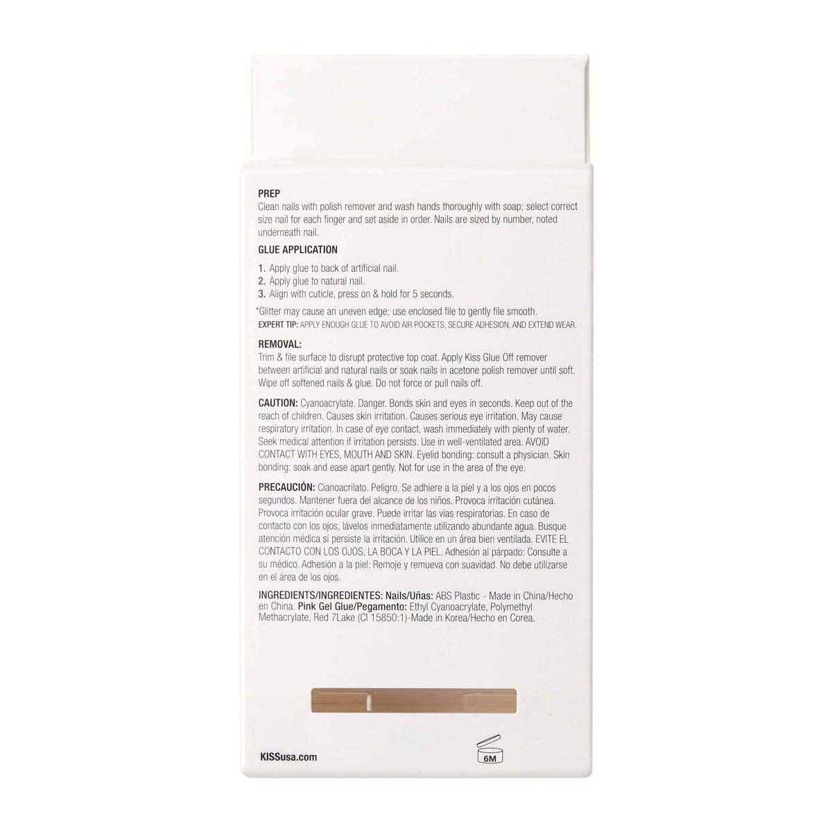 KISS Classy French Nail Manicure Kit with Gel Finish, Long, Coffin Shaped, “Scrunchie”, Gel Nail Kit Includes Pink Nail Glue (Net Wt. 2 g / 0.07oz.), Mini File, Manicure Stick, and 28 Fake Nails