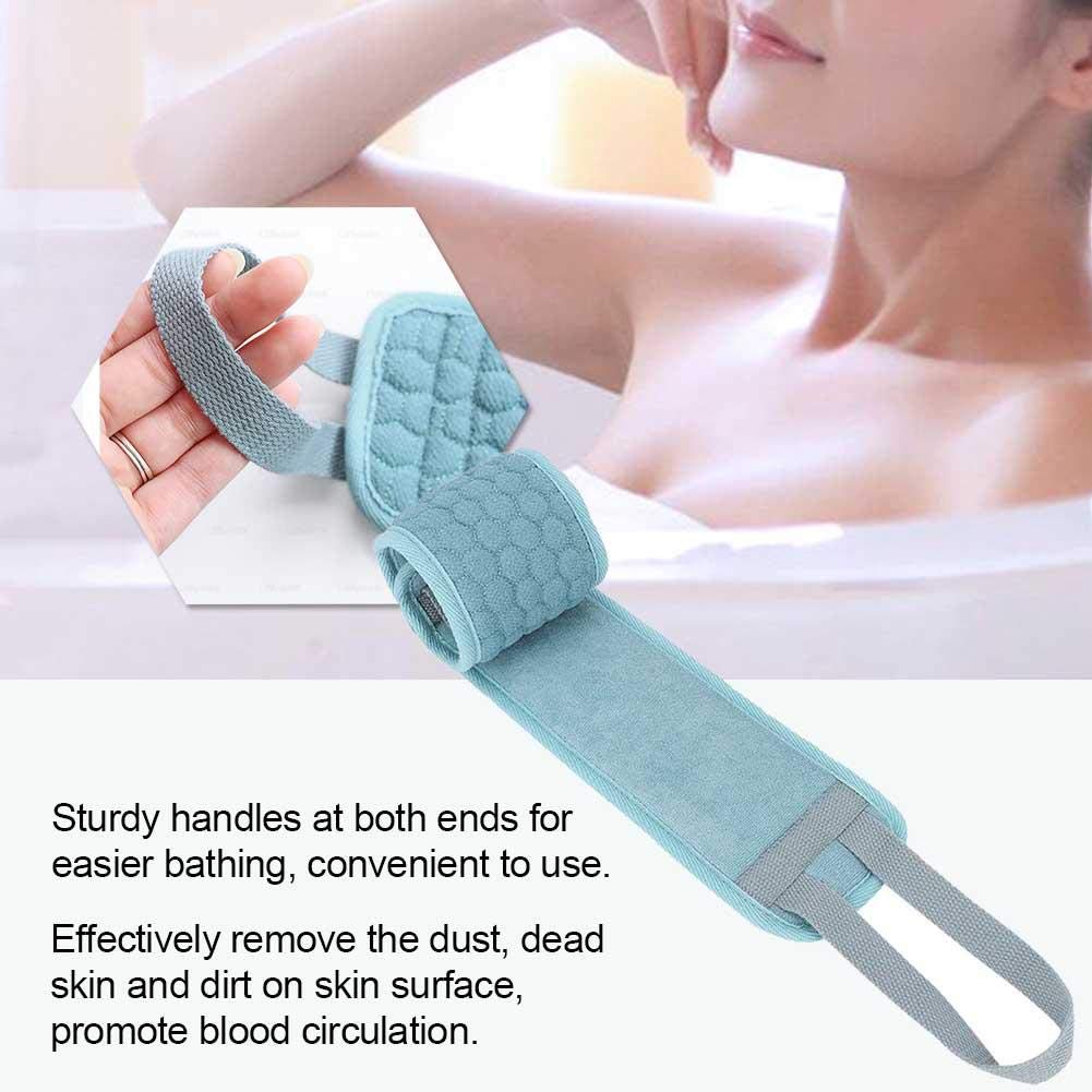 Exfoliating Loofah Back Scrubber, Double-Sided Scrubbing Belt, Delaying Skin Aging, Men and Women Washing Back Cushion