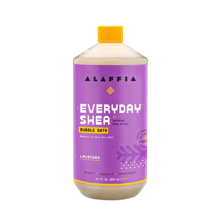 Alaffia Everyday Shea - Moisturizing Shea Butter Bubble Bath Lavender - 32 oz.