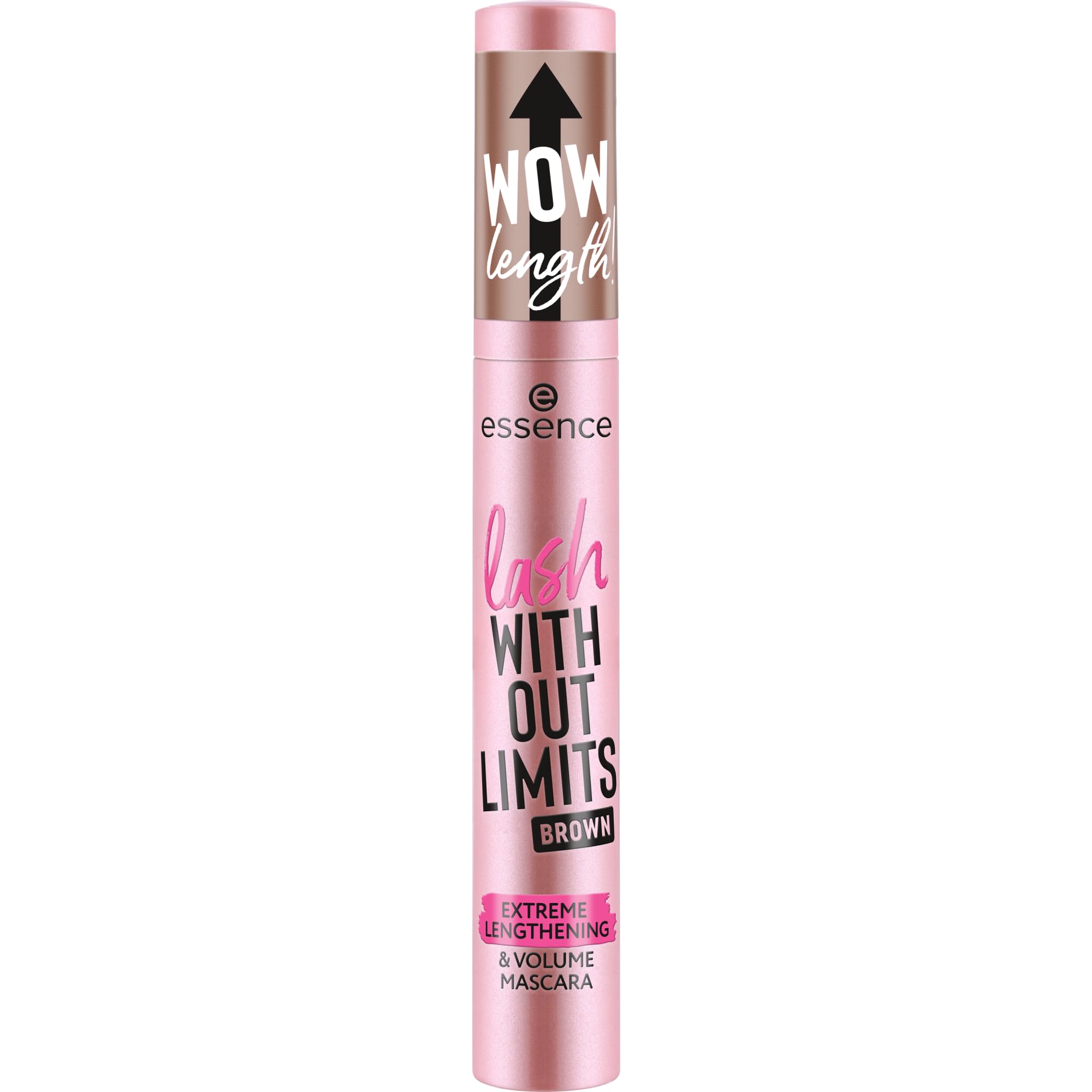 essence | Lash Without Limits Extreme Lengthening & Volume Mascara (02 | Brown) | Volumizing & Lengthening | Vegan, Cruelty Free & Paraben Free