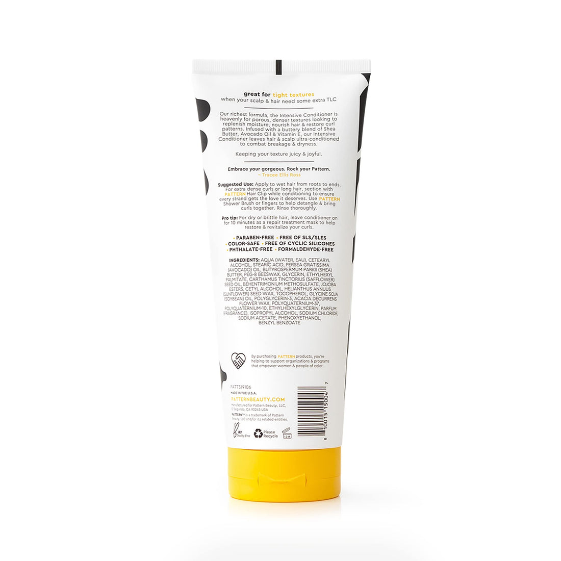 Pattern Intensive Conditioner for Tight Textures Extreme Moisture and Restoration Curl Conditioner for Curly & Coily Hair Shea Butter, Avocado Oil & Vitamin E