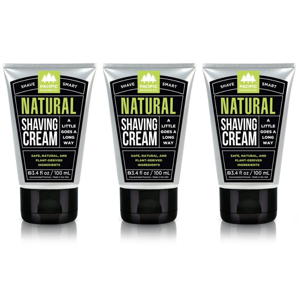 Pacific Shaving Company Natural Shaving Cream-3 oz - 3pack