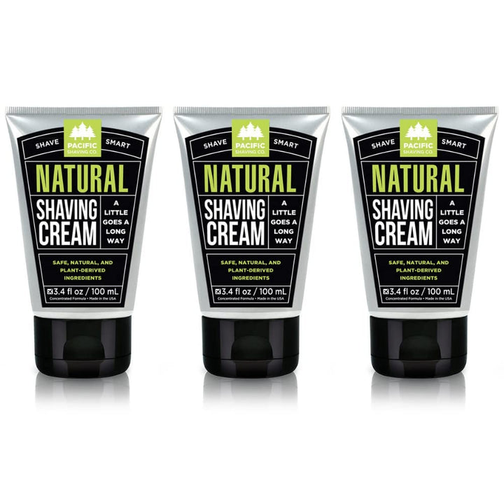 Pacific Shaving Company Natural Shaving Cream-3 oz - 3pack