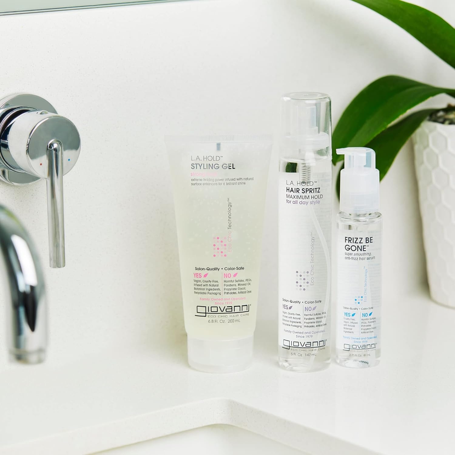 Giovanni Cosmetics, Inc. Giovanni Volumizing Style Gel, More Body Hair Gel, Packaging May Vary, 6.8-Ounce Bottles (Pack of 3)