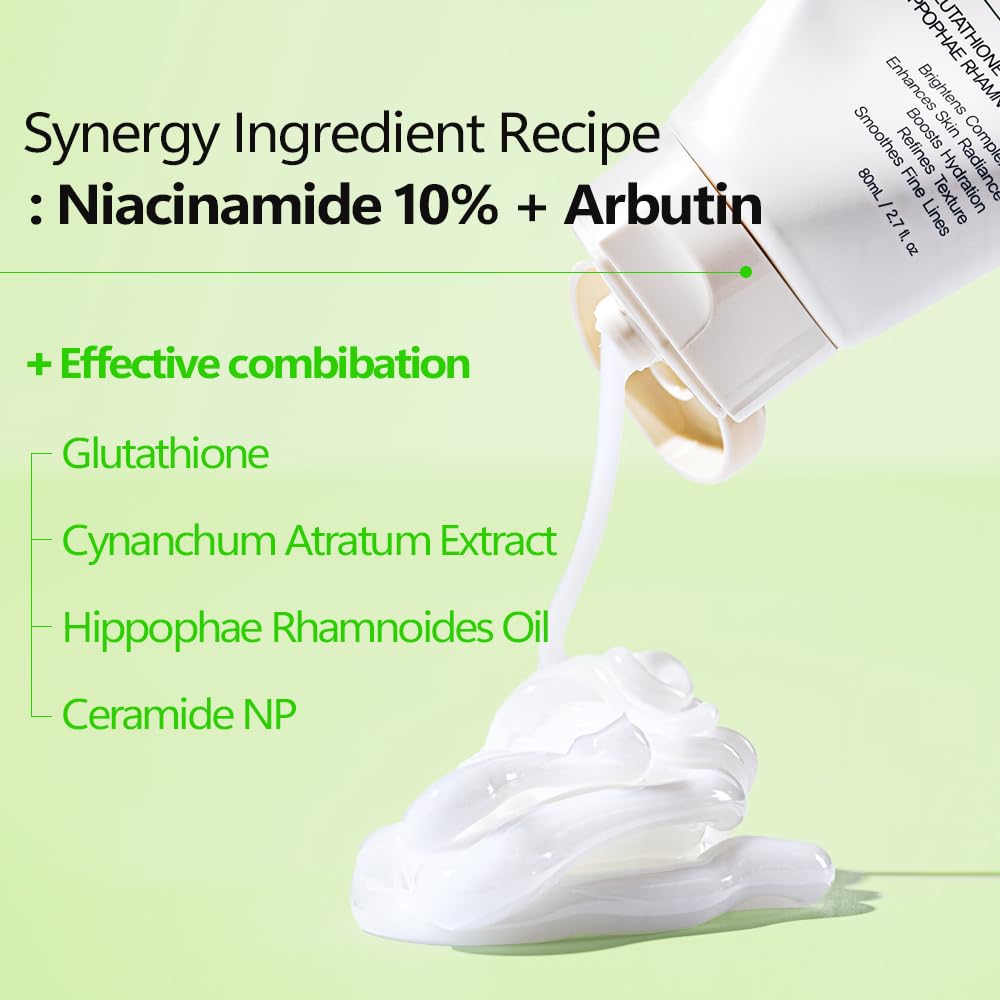 Niacinamide Arbutin Glow Boosting Cream 2.7 oz – Korean Skin Care for Long-Lasting Hydration & Smooth, Even Skin Tone with 10% Niacinamide & Arbutin, Deep Moisture Cream for Face