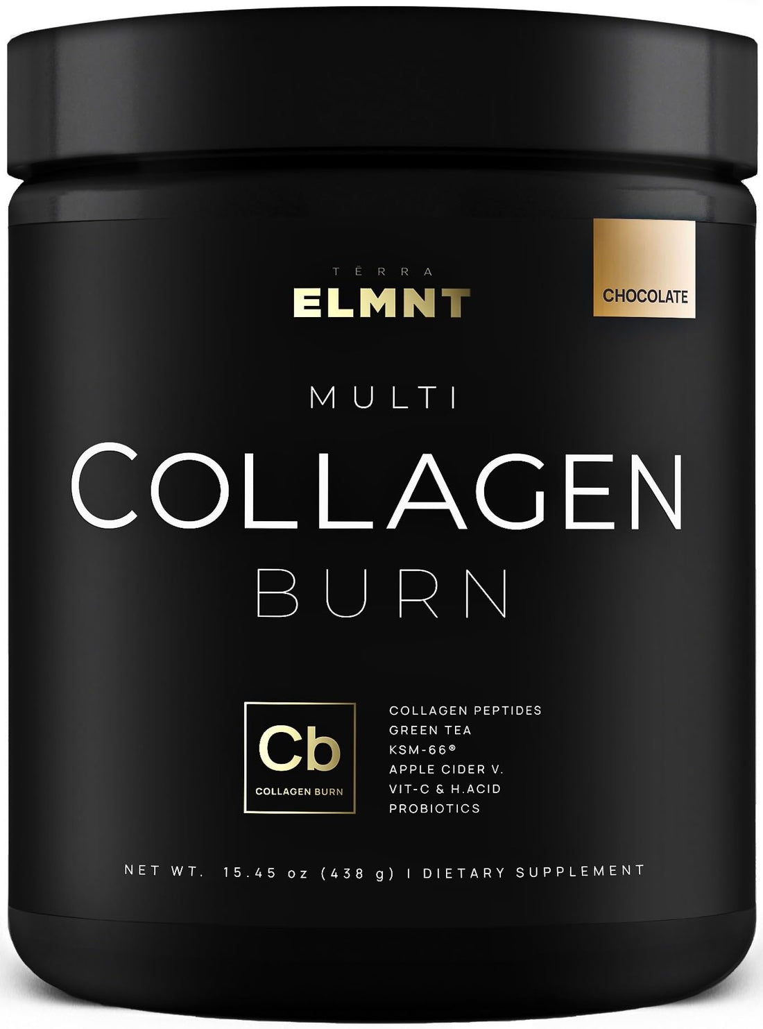 ELMNT Premium Chocolate Collagen for Women Weight Loss & Beauty w. Probiotics, ACV, KSM66, Hyaluronic Acid, Biotin & Patented Multi Collagen Peptides Protein Powder - Colageno Hidrolizado for Women