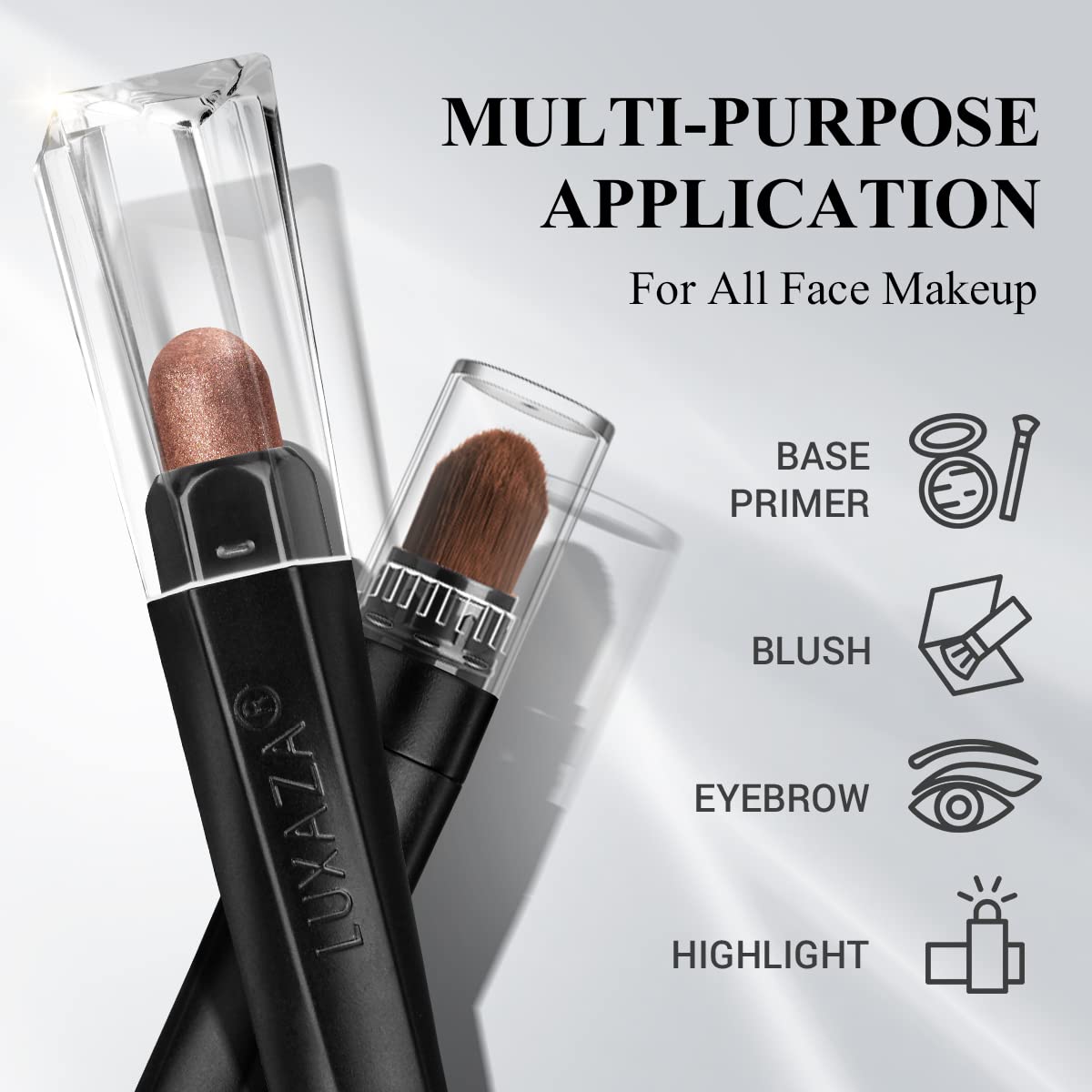 LUXAZA 3PCS Eyeshadow Stick,Champagne Metallic And Shimmer Eye shadow Pencil Crayon Brightener Makeup with Crease-proof Formula,Waterproof & Long Lasting Eye Shadow And Eyeliner Pen Set