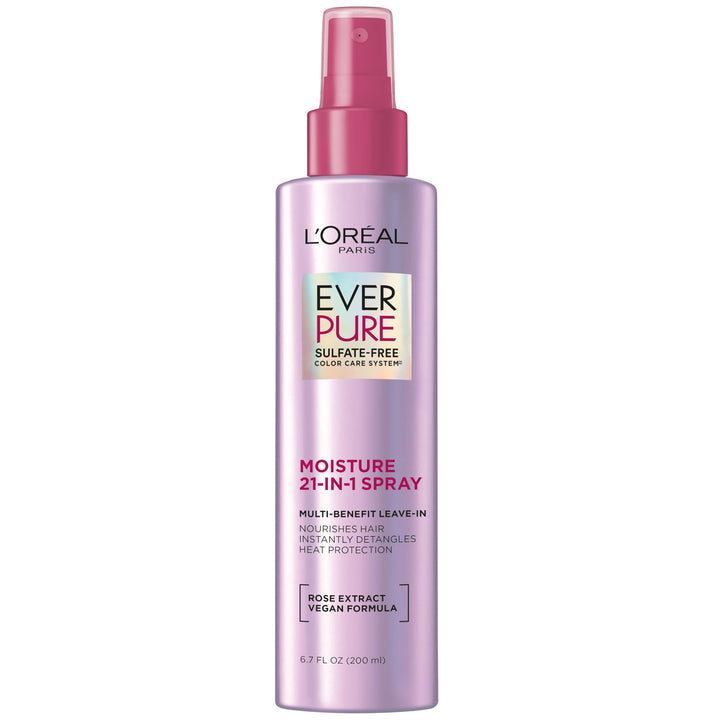 L’Oréal Paris Sulfate Free Moisture 21-in-1 Leave-In Conditioner for Dry Hair, EverPure, 6.7 fl oz