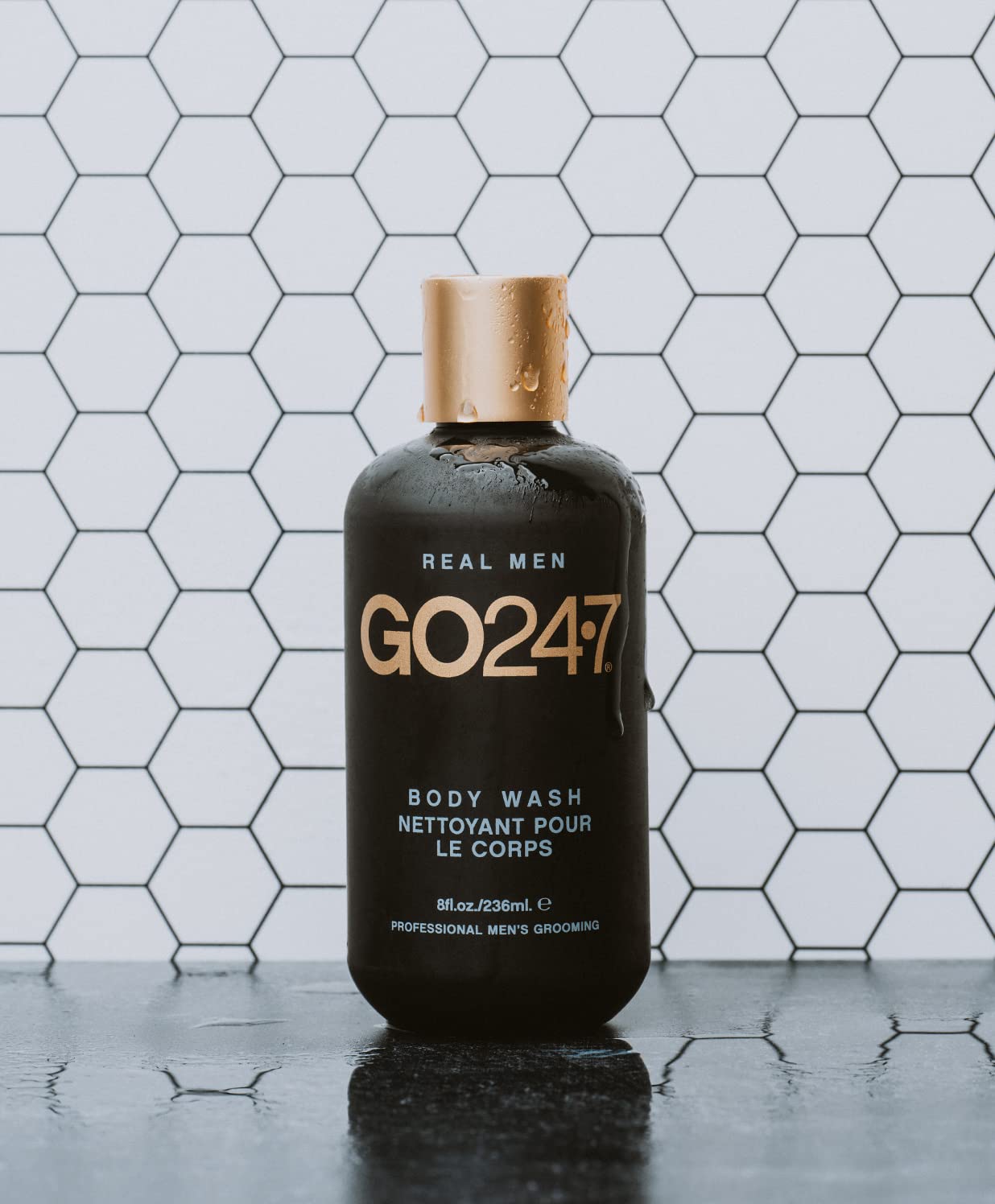 GO247 Real Men Body Wash, 8 Fluid Ounce by On The Go