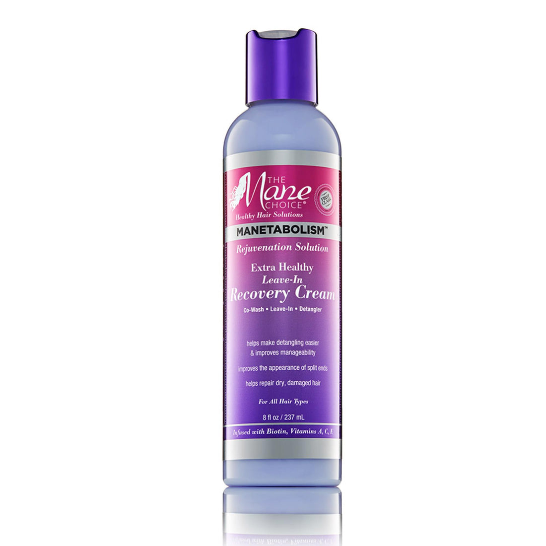 The Mane Choice Manetabolism Leave In Conditioner, 8 oz, Rejuvenation Solution Leave-In Recovery Hair Cream & Detangler with Biotin & Vitamins, Helps Recover Dry, Damaged Hair, Paraben & Sulfate Free