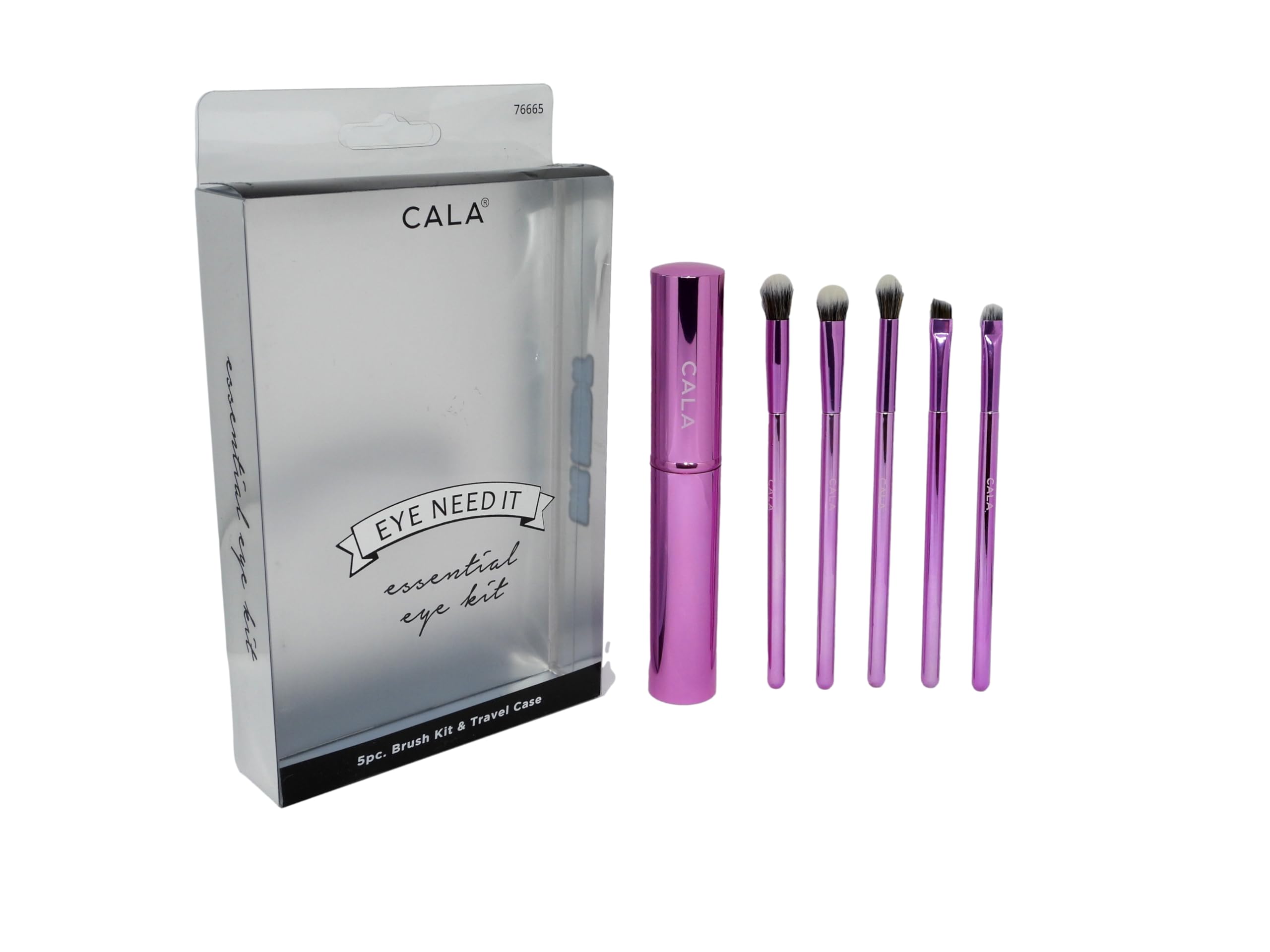 Cala Metallic pink essential eye brush set 5 count, 5 Count