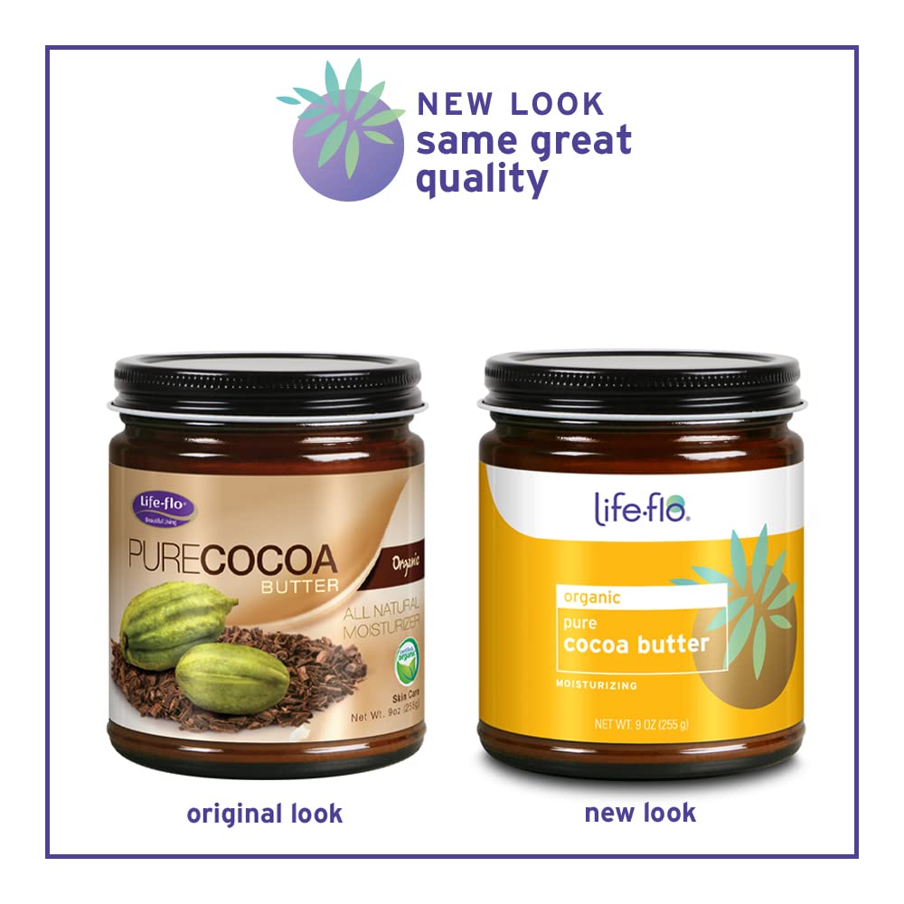 Life-Flo Organic Pure Cocoa Butter 9 Ounce
