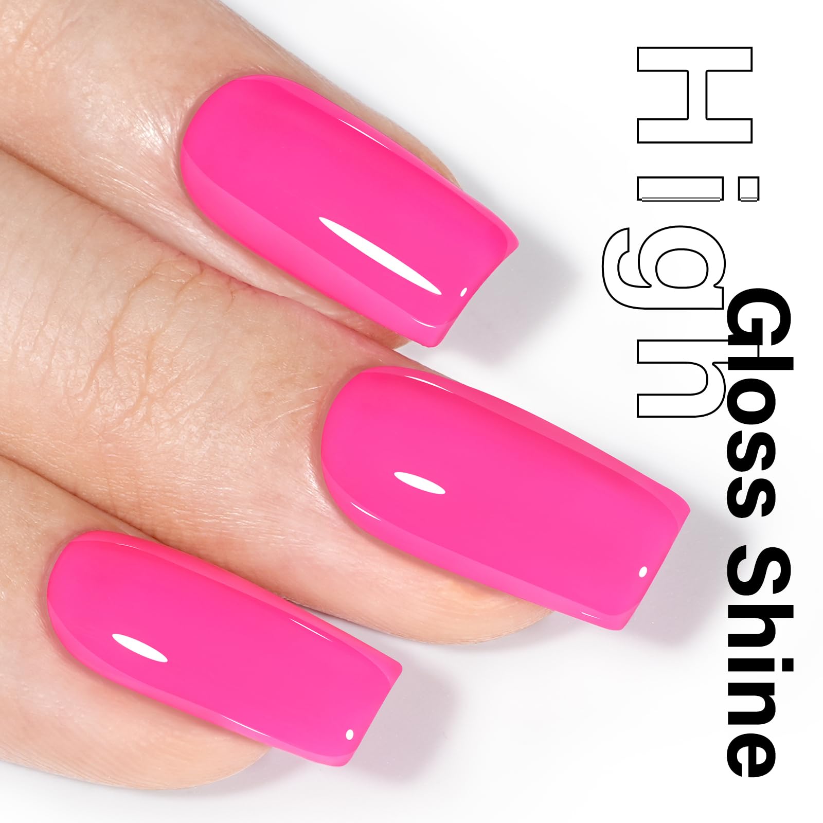 AILLSA Hot Pink Gel Nail Polish Neon Pink Gel Polish Pastel Bright Pink Nail Polish Macaron Spring Summer Colors Soak Off U V for French Nail Manicure Salon DIY & Holiday Gifts 0.5 Fl Oz GB79