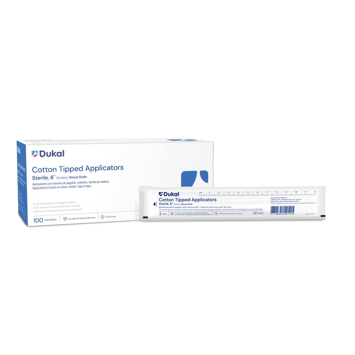 Dukal 6-inch Cotton Tipped Applicators 100 2-packs Per Box - Sterile. by Dukal