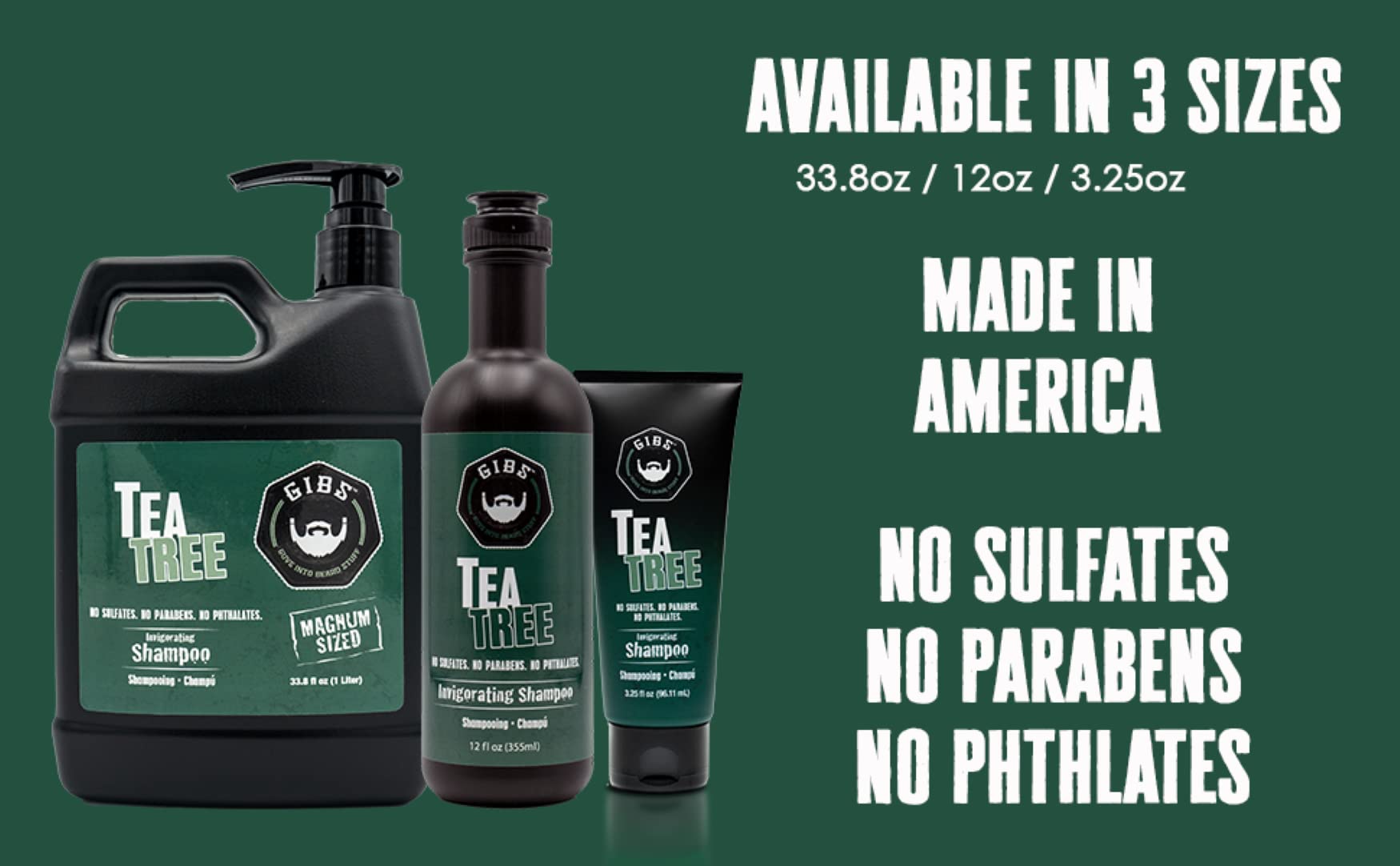 GIBS Grooming Tea Tree Shampoo, 3.25 fl. oz.