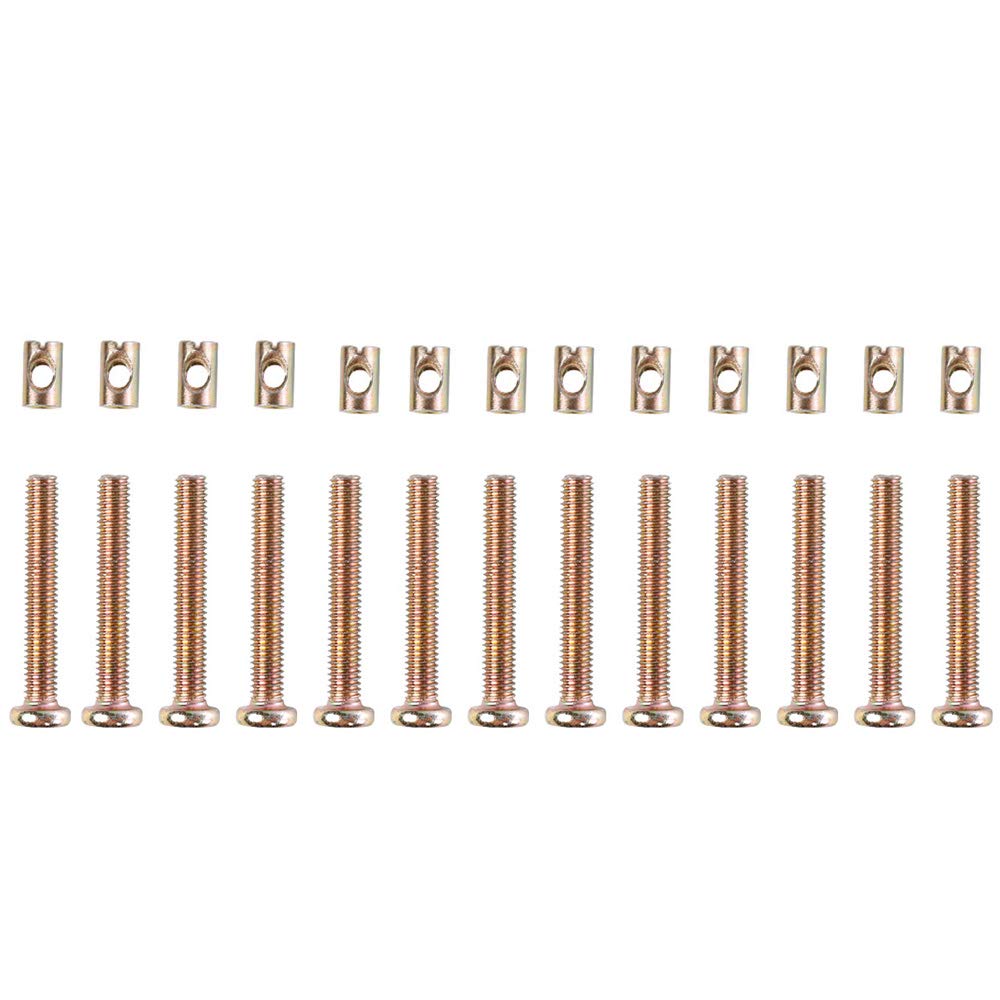 Crib Screws and Bolts Crib Parts Replacements for Baby Bed Cot Bunk Furniture M6 Barrel Nuts Crib Bolts Replacement 40mm Set of 12