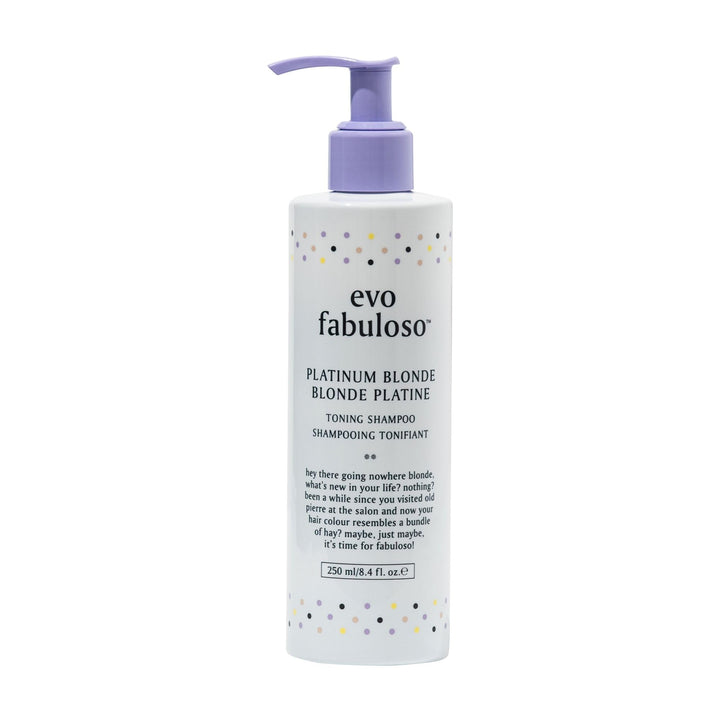 EVO Fabuloso Platinum Blonde Toning Shampoo, 8.4 fl oz