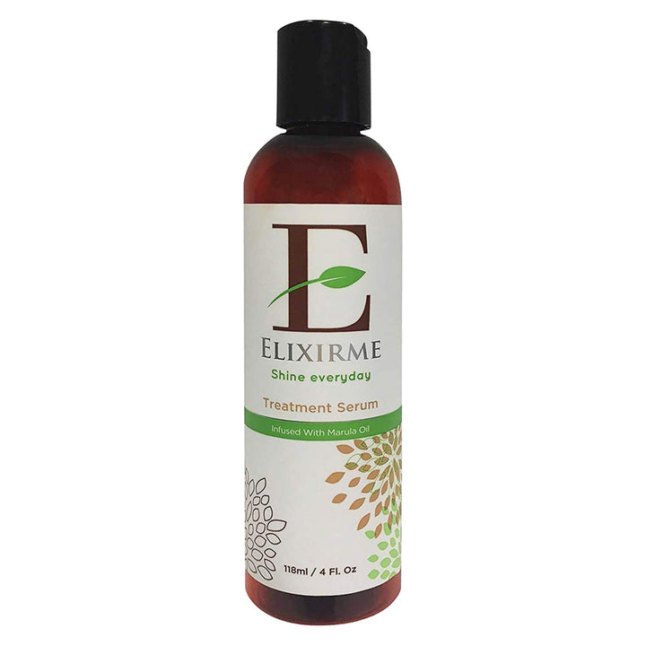 Elixirme-Anti Frizz Hair Treatment Serum For Damaged, Dry, & Colored Hair. Add Shine, Protect, Rejuvenate, Strengthen and Restore. Infused with Marula, Avocado and Sweet Almond Oil- 4.oz