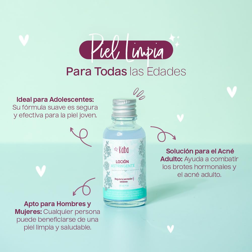 KABA BY D´LUCHI Treatment Oil-Free, Deep Cleaning Face Astringent, Drying Lotion with Salicylic Acid