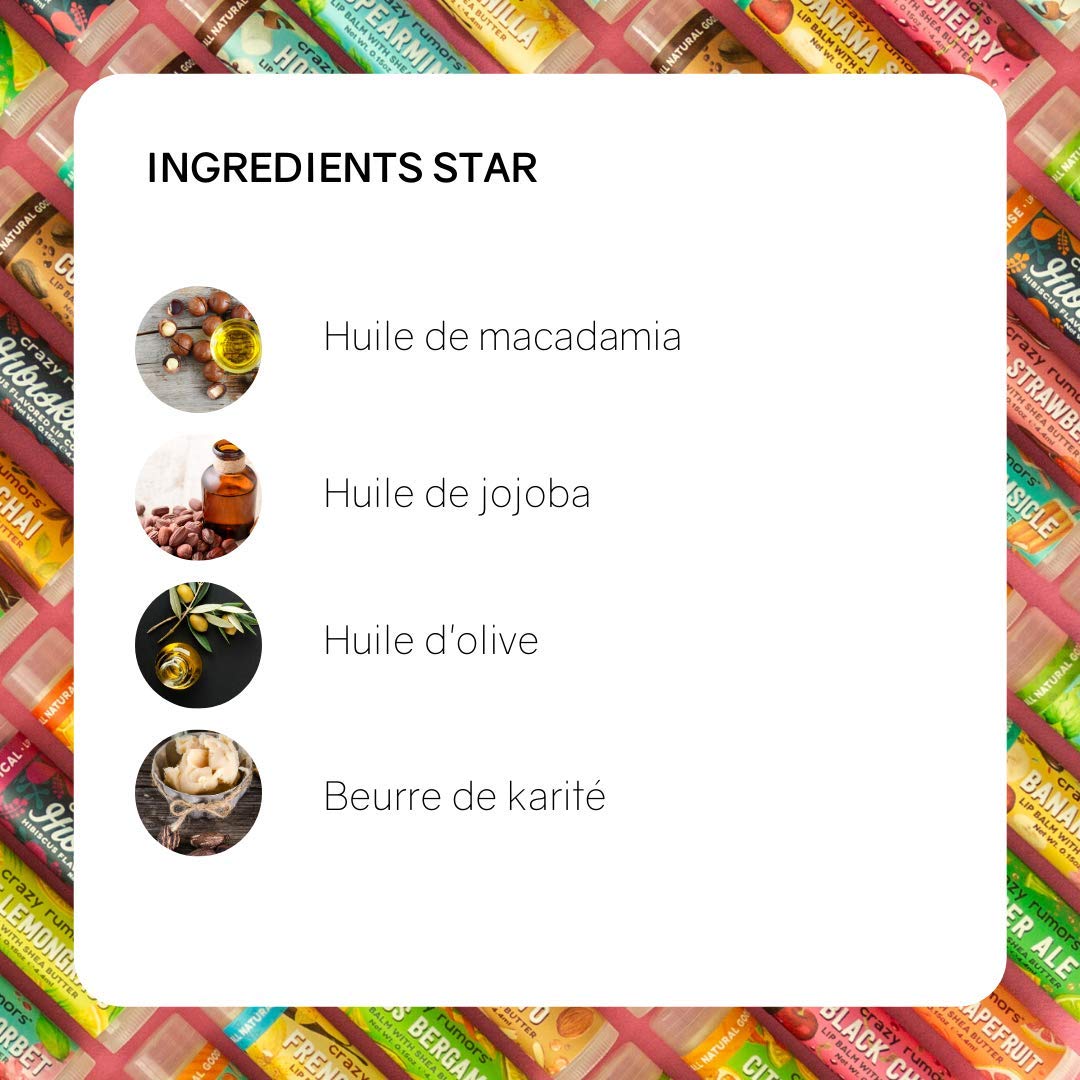 Lip Balm, Coffee Bean By Crazy Rumors - .15 Oz, 4 Pack