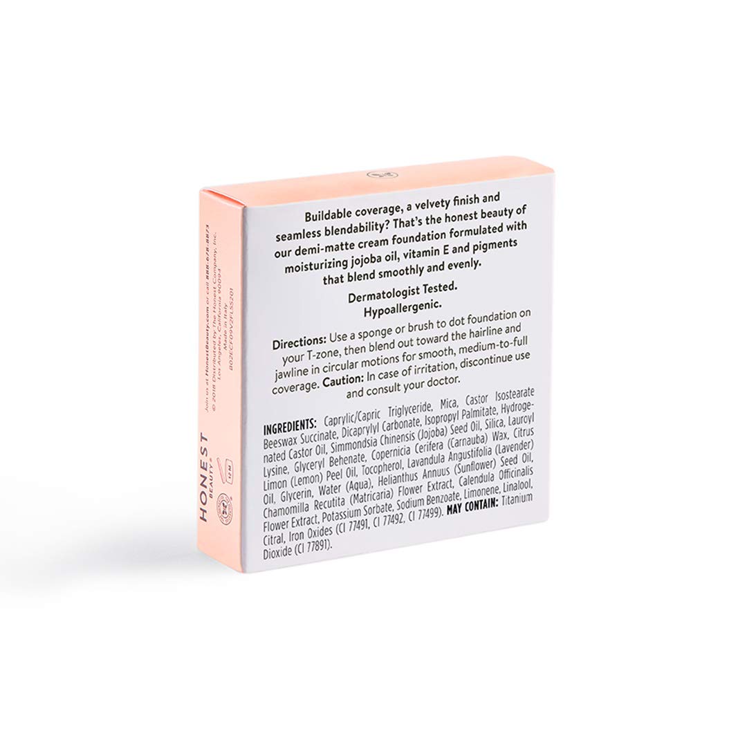 Honest Beauty Everything Cream Foundation DemiMatte Lightweight MediumtoFull Coverage Talc Free Dermatologist Tested Cruelty Free oz, Walnut : deep, neutral undertones, 0.31 Ounce