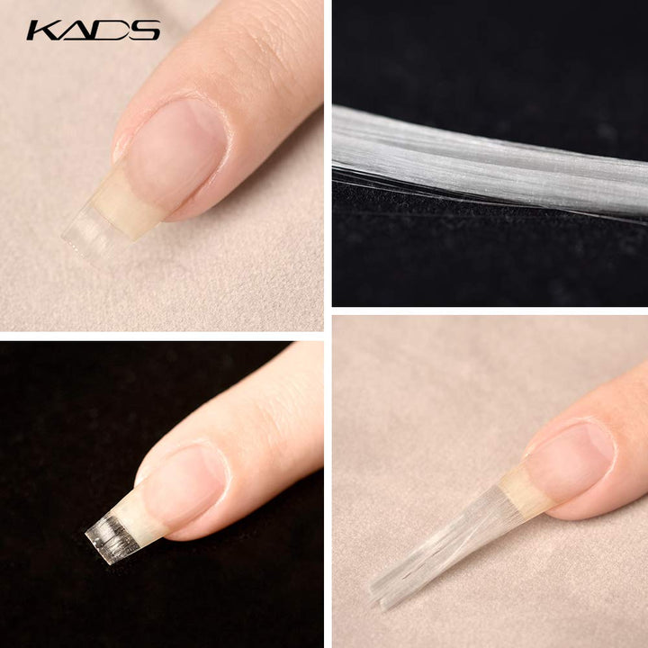 KADS Nail Art Acrylic Fibernails Fiberglass Fake Nails Tips UV Gel Manicure Fake Fingernails Artificial Nail Tips for Nail Salons DIY Nail Art