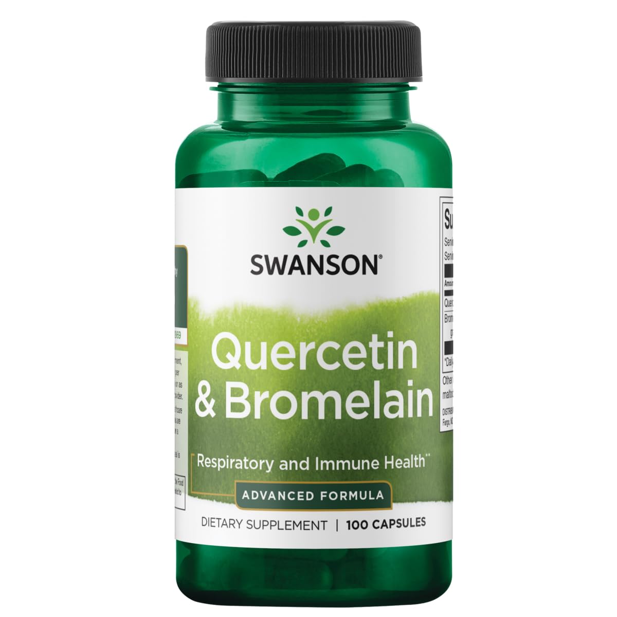 Swanson Quercetin & Bromelain-Promote Respiratory Health Support-Aid Seasonal Immune System Health-Support Cholesterol Levels Already w/i Normal Range 100 Caps (250mg Quercetin/78mg Bromelain)