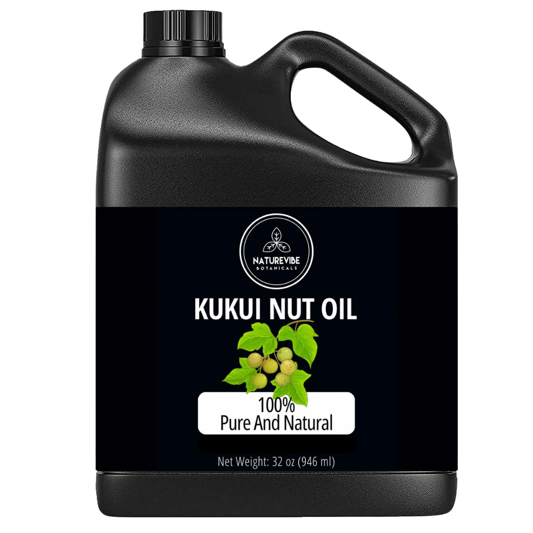 Naturevibe Botanicals Kukui Nut Oil 32 Ounces | 100% Pure and Natural | Great for Skin Care and Hair Care