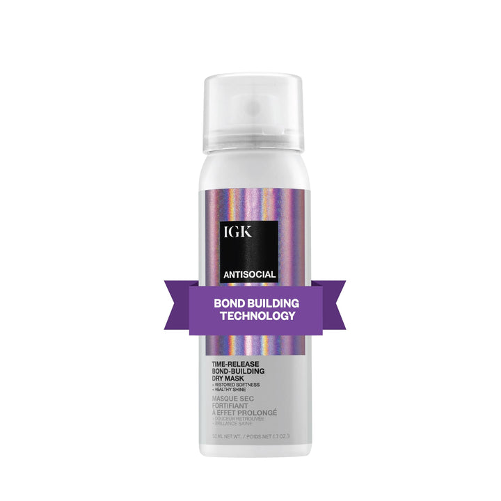 IGK ANTISOCIAL Overnight Bond-Building Dry Hair Mask Travel, 1.7 Oz
