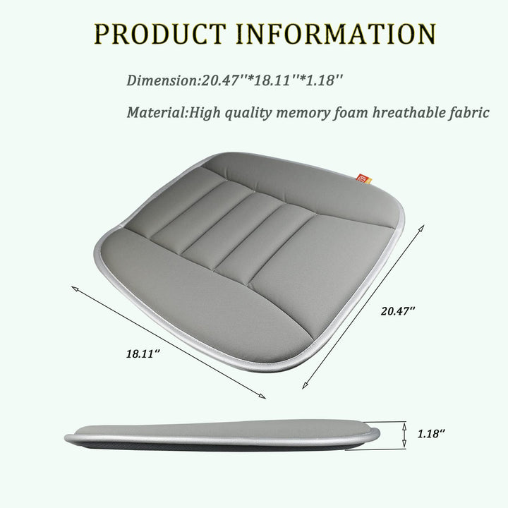 RaoRanDang Car Seat Cushion Pad for Driving Seat Cushions for Office Chairs/Truck Memory Foam Seat Cushion Comfortable and Durable, Gray