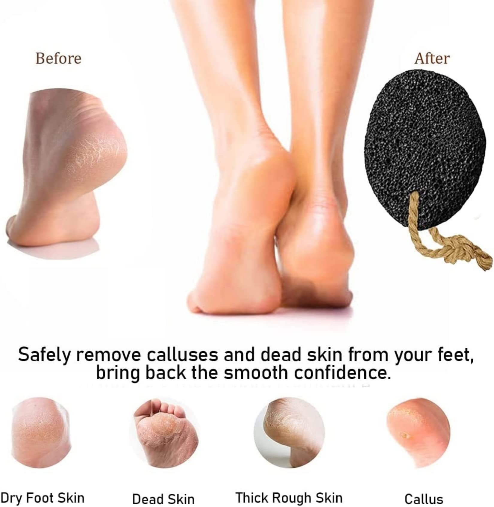Cuccio Naturale Natural Earth Lava Pumice Stone Foot & Elbow Pumice | Premium Scrubber Callus Remover for Feet Hands & Body | Perfect Pedicure Beauty Tools for Exfoliation to Remove Dead Skin - 104g