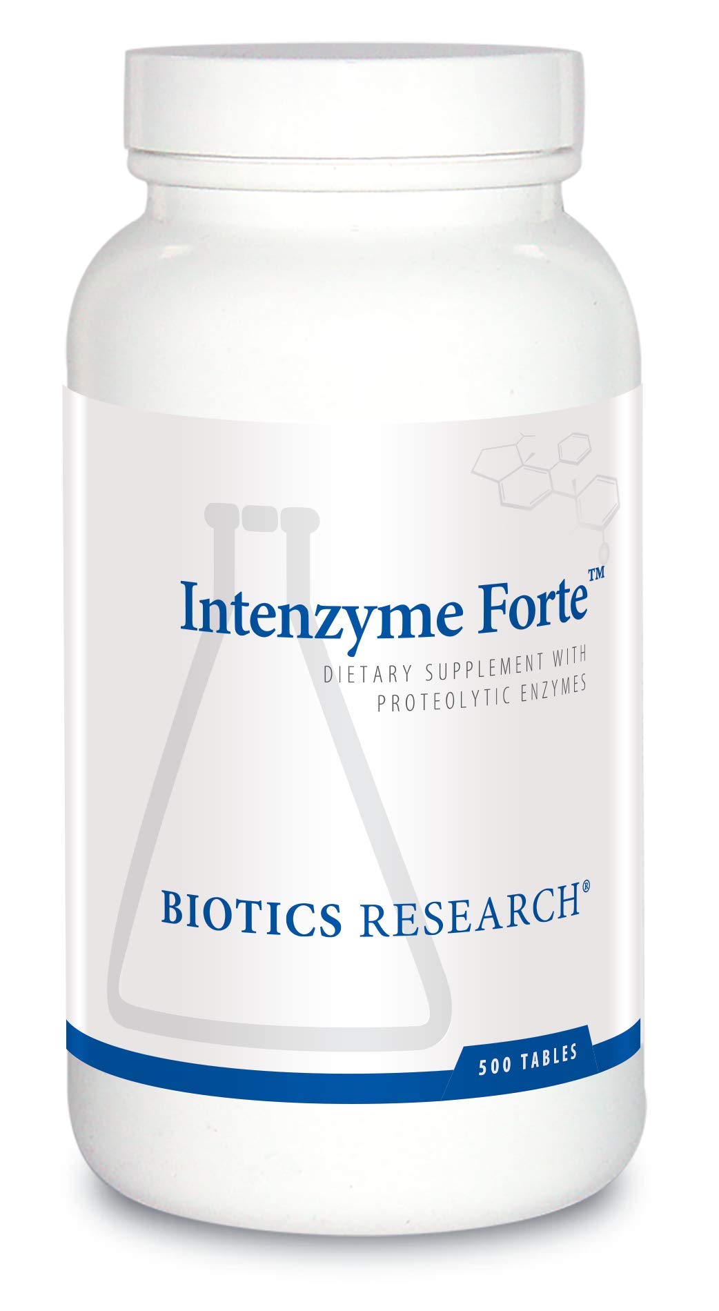 Biotics Research Intenzyme Fort™ Proteolytic Pancreatic Enzymes, Pancreatin, Bromelain, Papain, Lipase, Amylase–Supplement Supports Healthy Protein Digestion, Immune & Circulatory Function 500 Tablets