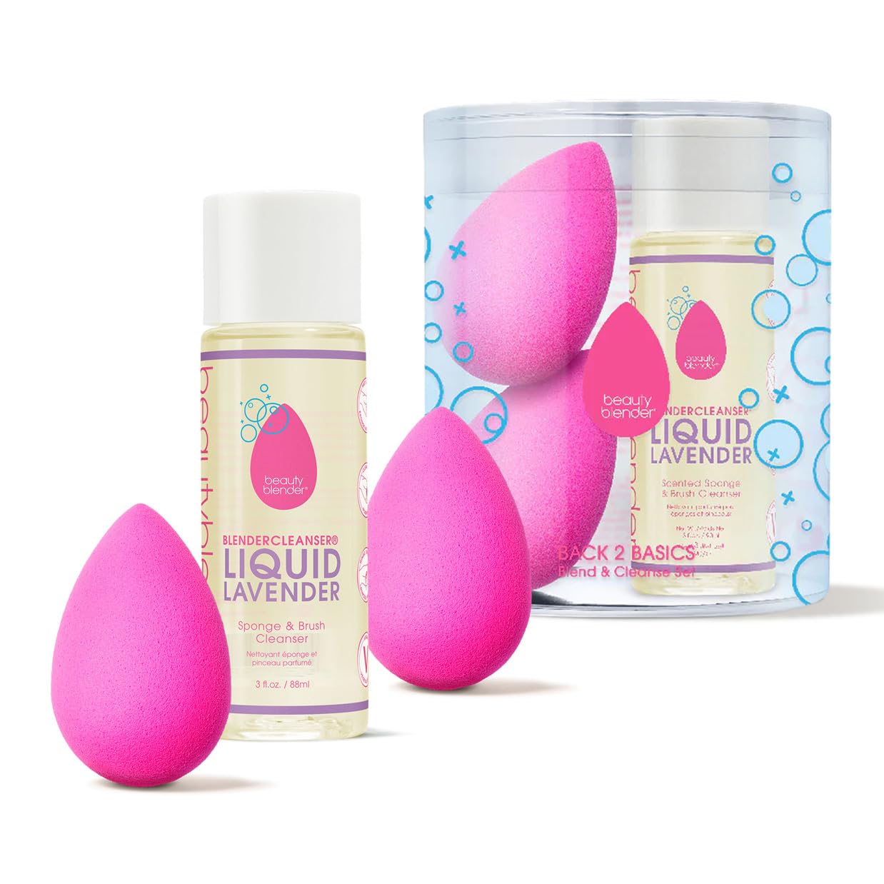 beautyblender Back 2 Basics Blend & Cleanse Set Including blender and liquid blendercleanser