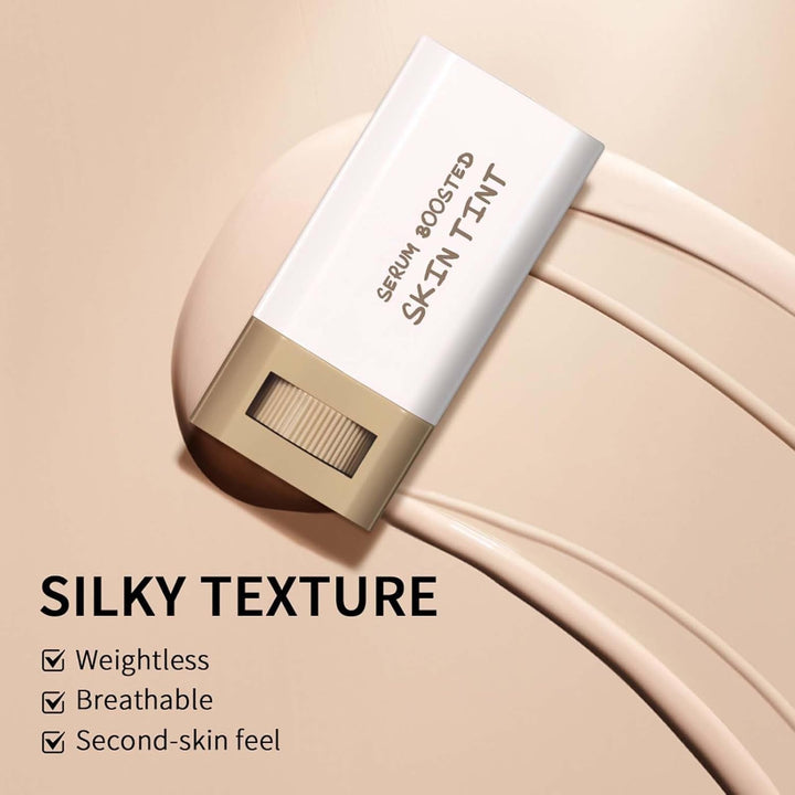2 Pcs Foundation Stick Beauty Balm Serum Boosted Skin Tint Solid Tinted Moisturizing Serum Contour Stick Foundation for Women Natural Finish Makeup(5, 5)
