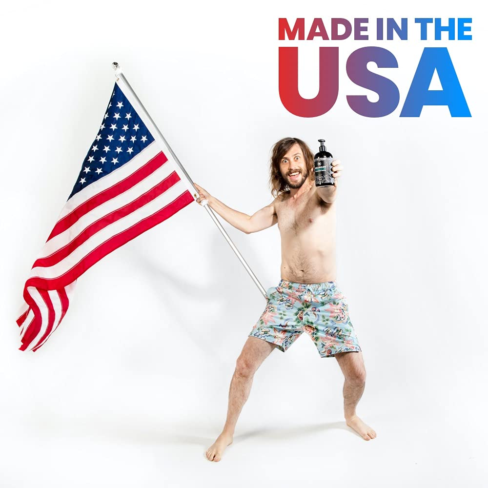 Ballsy Men's Activated Charcoal Ball and Body Wash, Ballwash Hygiene Wash, 16oz