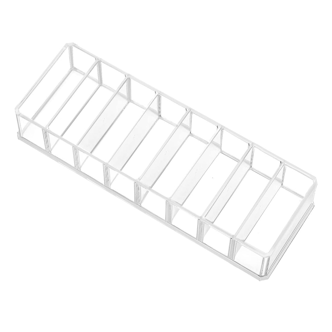 HBlife Clear Acrylic Makeup Compact Organizer, 8 Spaces Vanity Organizer Stand Eyeshadow Pallet Storage for Lipstick Bronzer Powder Highlighter, Skincare Cosmetic Display Cases for Bathroom