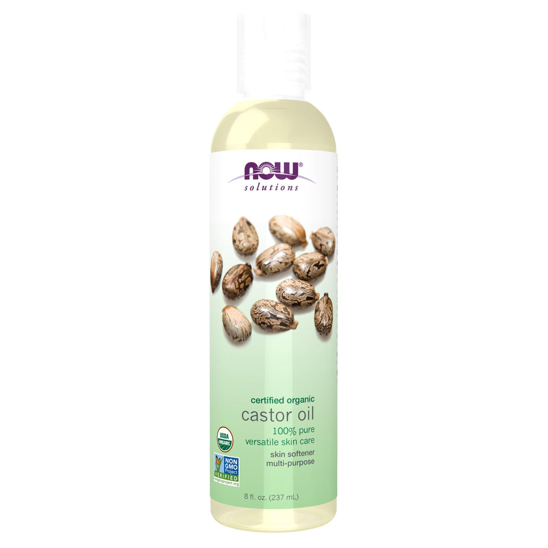 Now Foods Organic Castor Oil, 8 Oz