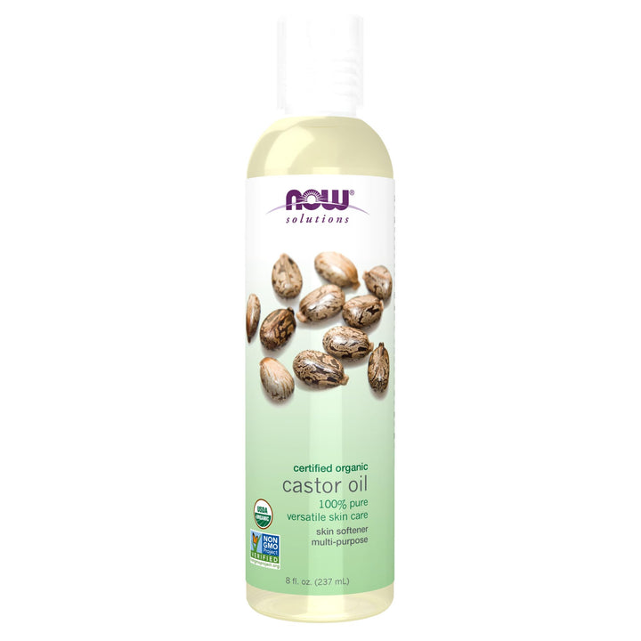Now Foods Organic Castor Oil, 8 Oz