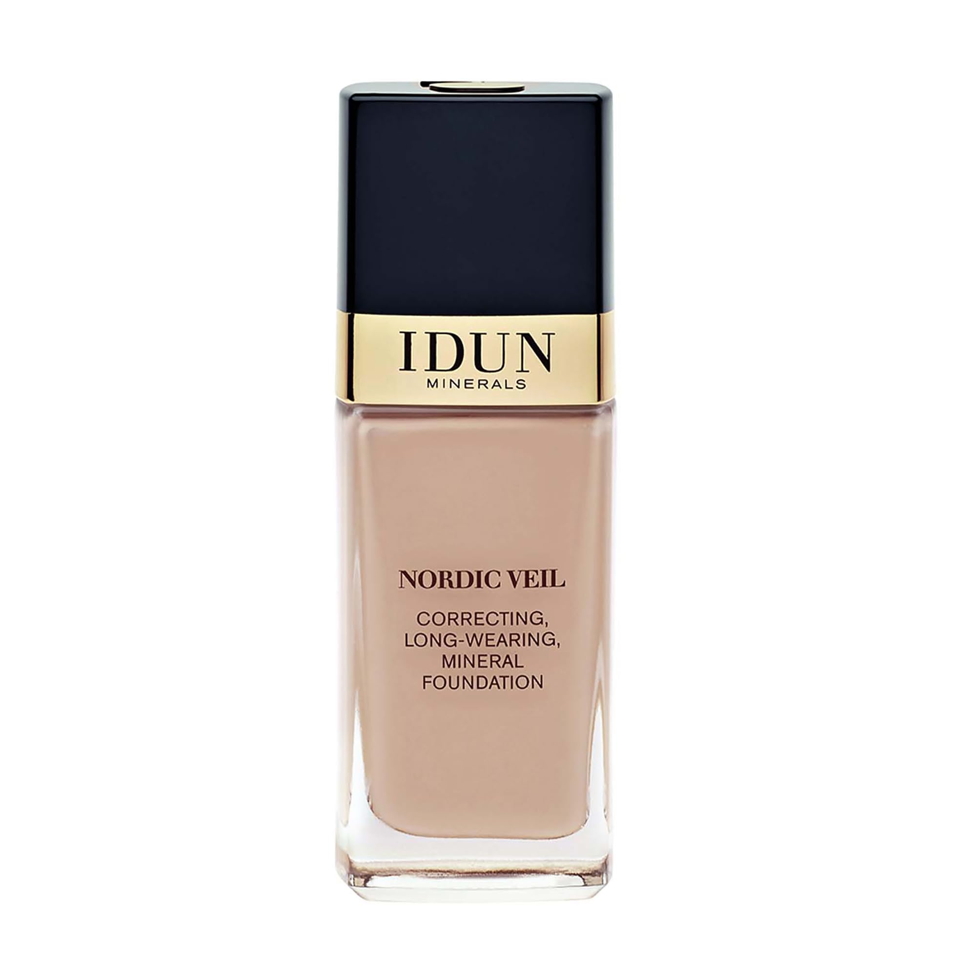 IDUN Minerals Liquid Foundation Nordic Veil, Ingrid - Full Coverage, Long Lasting - Matte Finish - For Normal to Oily Skin, Purified Minerals, Safe for Sensitive Skin - Medium Cold, 0.87 oz