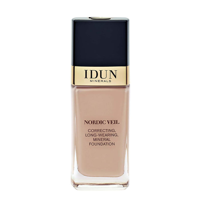 IDUN Minerals Liquid Foundation Nordic Veil, Ingrid - Full Coverage, Long Lasting - Matte Finish - For Normal to Oily Skin, Purified Minerals, Safe for Sensitive Skin - Medium Cold, 0.87 oz