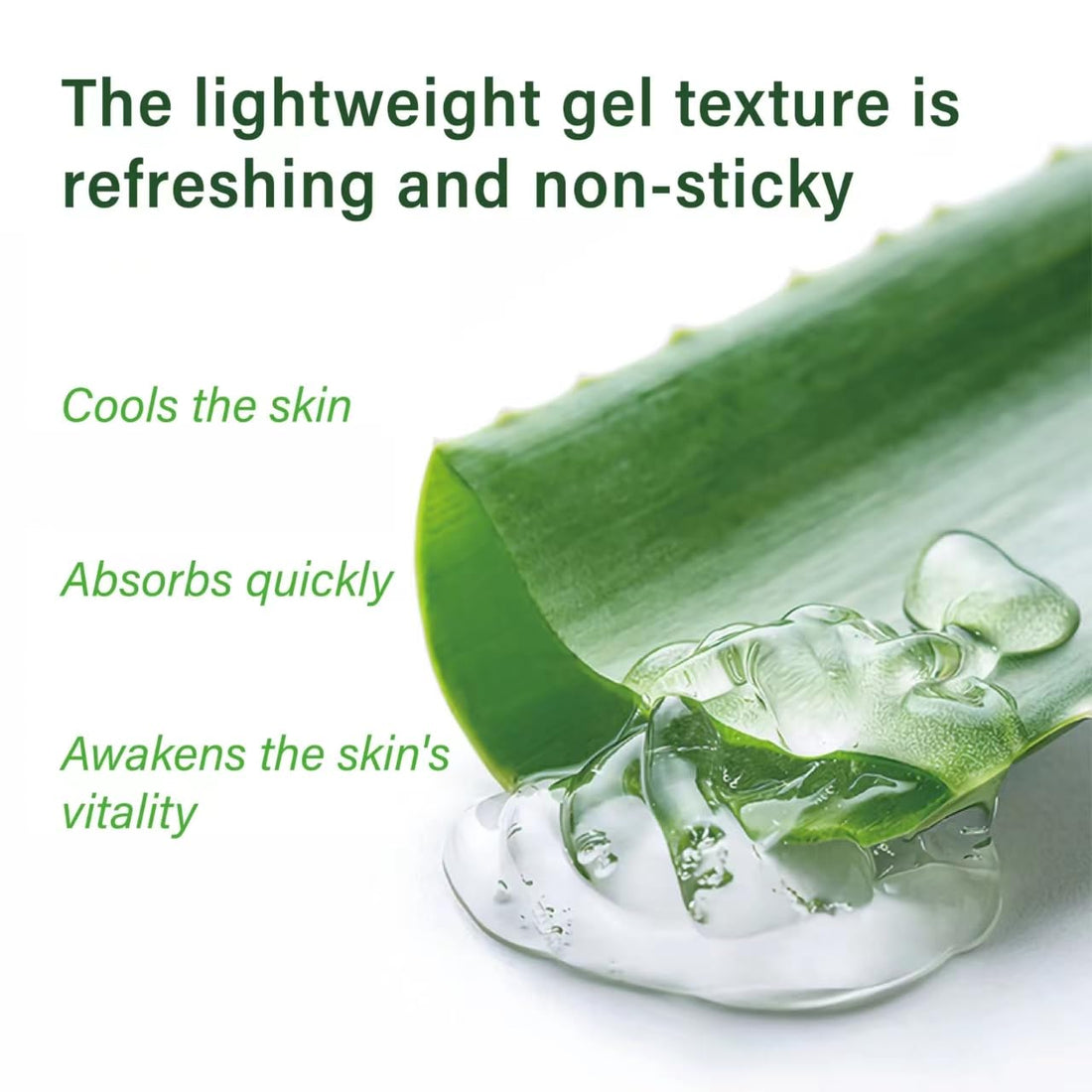 CABAOLY-Organic Natural Pure Aloe Vera Gel Face, Non-Sticky Aloe Vera Gel That Naturally Moisturizes and Relieves Sunburn and Deeply Moisturizes