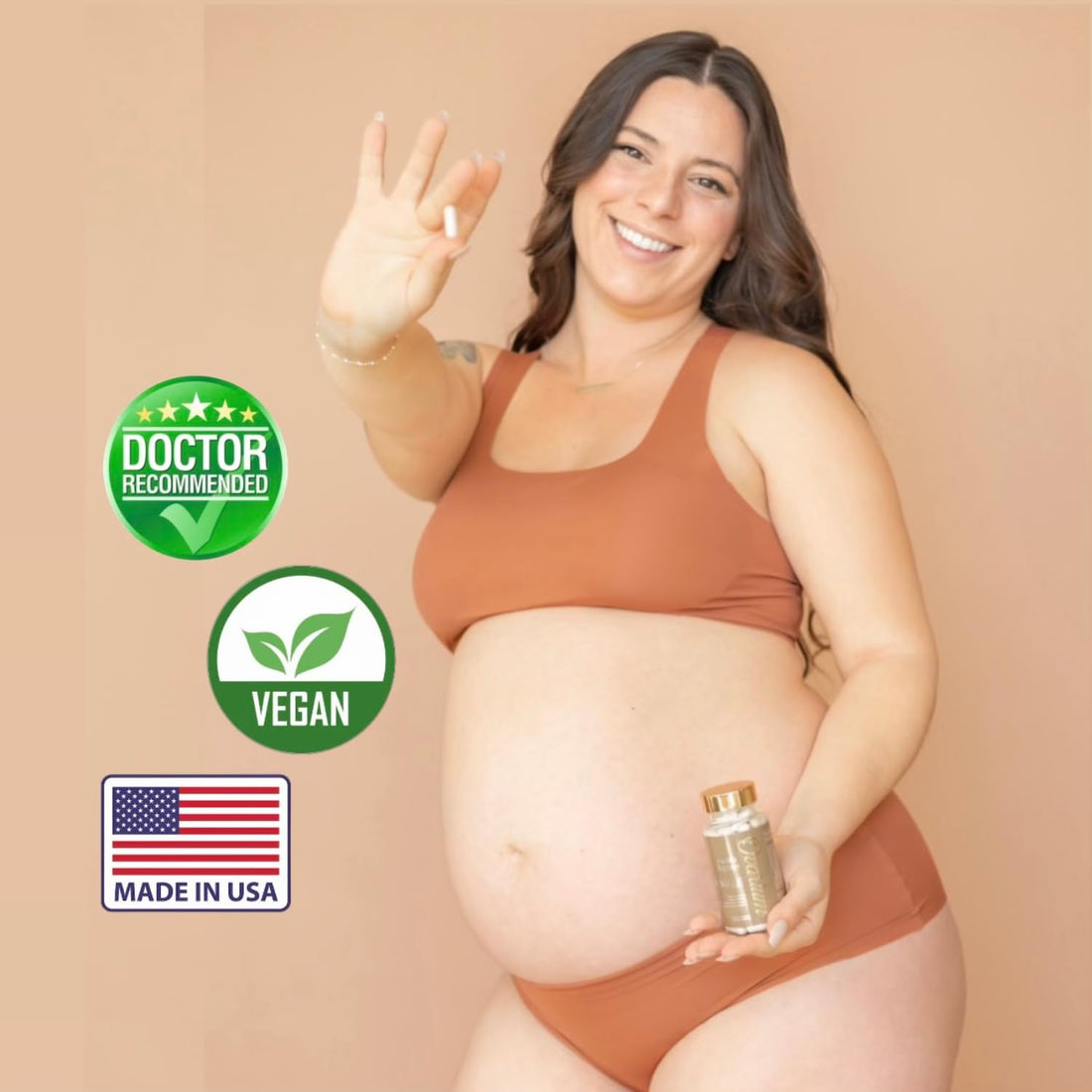 Ovarium® Fertility Support Supplement - Female Blend - Vegan Multivitamin w/Black Tea Extract, DHA, Omega-3, Chasteberry, & Folate - Supports Healthy Conception & Improves Egg Health (60 Capsules)