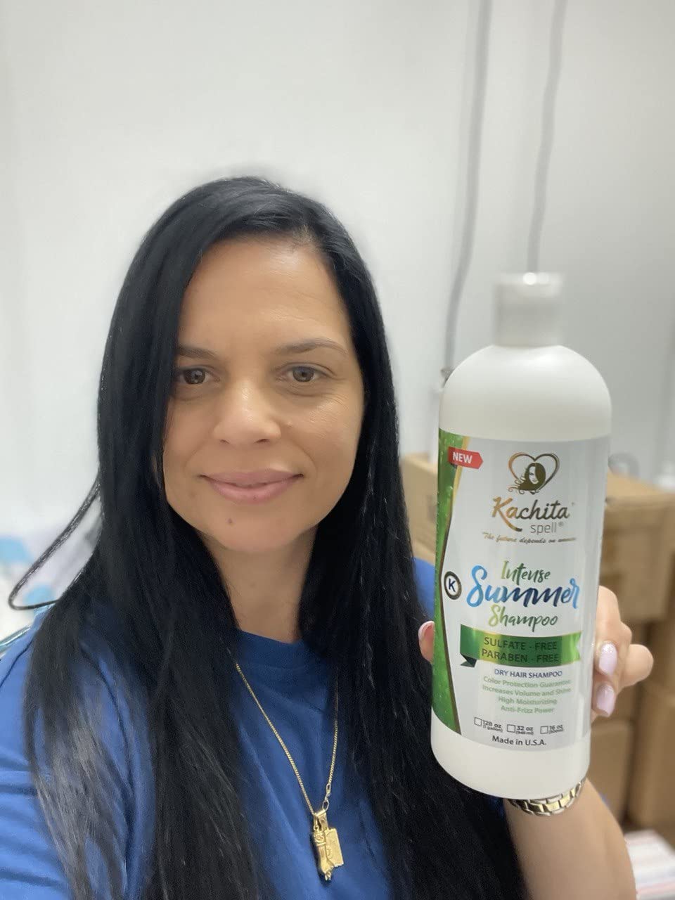 Kachita Spell New Hydrate Moisturizing Shampoo Intense Summer Sulfate and Paraben Free For Medium to Thick Dry, Color Treated Hair Made in USA 32 floz