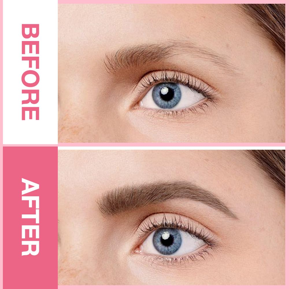 Kaely 2in1 Waterproof Eyebrow Pencil, Longwearing Eye Brow Pencils for Women Makeup, Mechanical Eyebrow Pen with Spoolie Brush, lapiz de cejas a prueba de agua, 05 Medium Brown