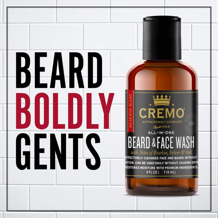 Cremo Beard and Face Wash Reserve Collection - Distillers Blend, 4 Ounce